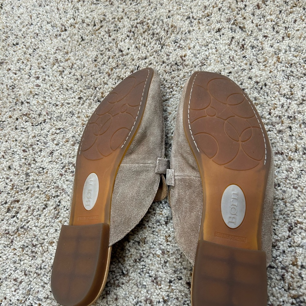 Born Women's Tan Suede Loafers - Picture 2 of 4